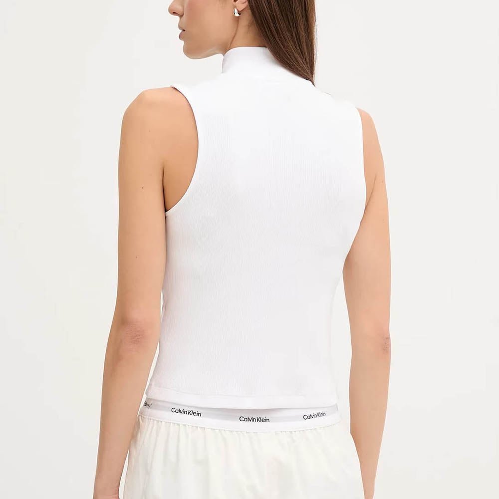 גופיה קלווין קליין Sleeveless Quarter Zip Top נשים