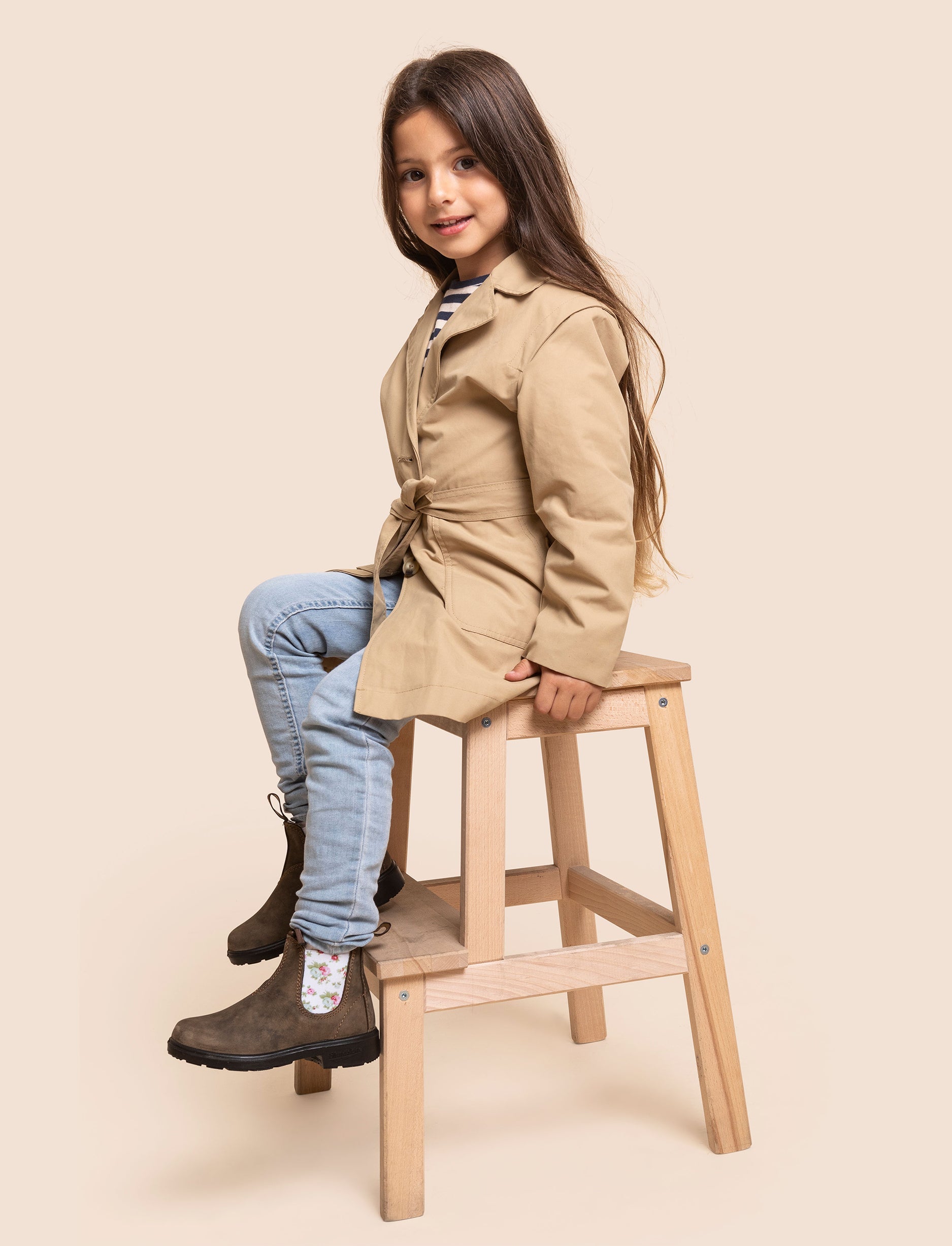 Blundstone 1993 -נעלי בלנסטון ילדות 1993 בצבע חום/פרחוני