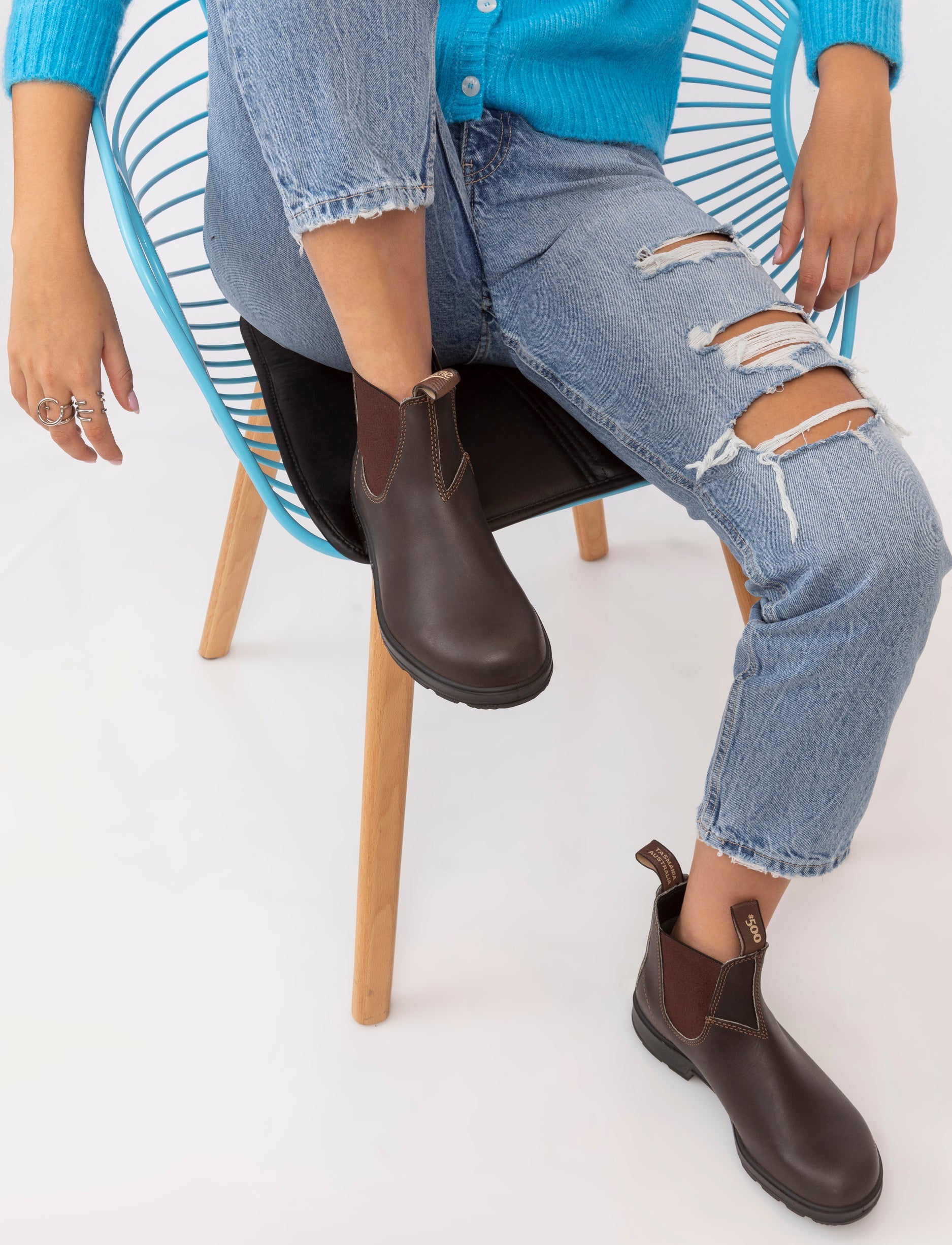 Blundstone 500- נעלי בלנסטון נשים 500 בצבע חום כהה