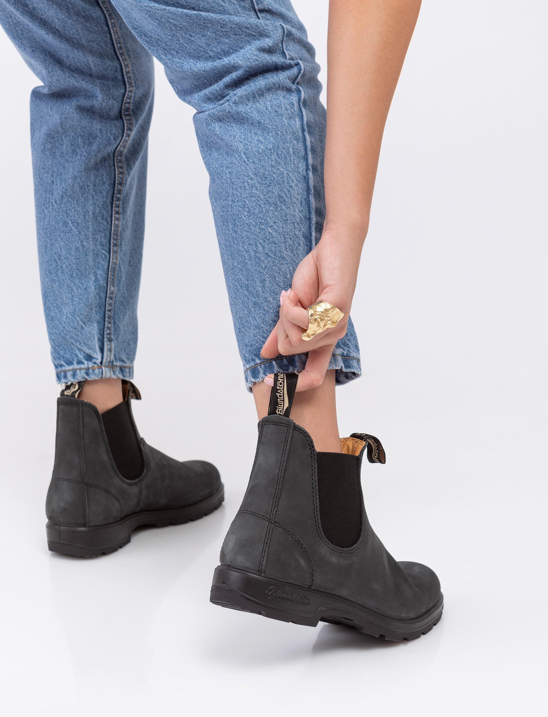 Blundstone 587 - נעלי בלנסטון נשים 587 בצבע שחור/אפור