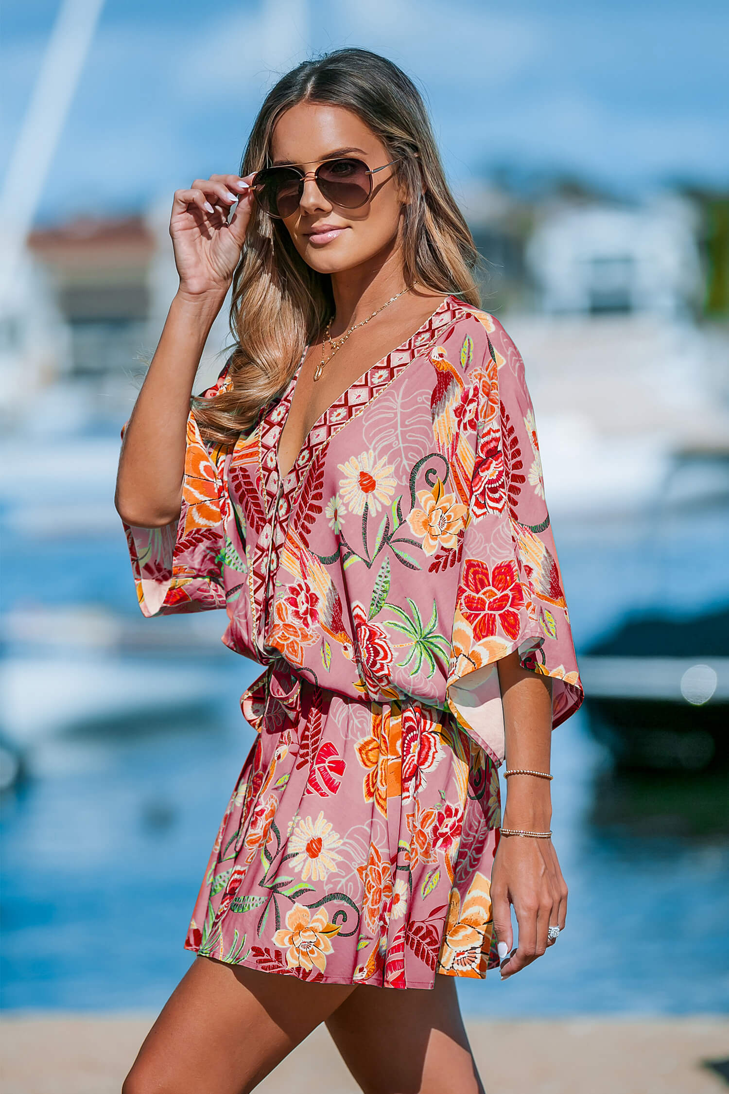 שמלה Cupshe Tropical Air Floral Mini Dress נשים