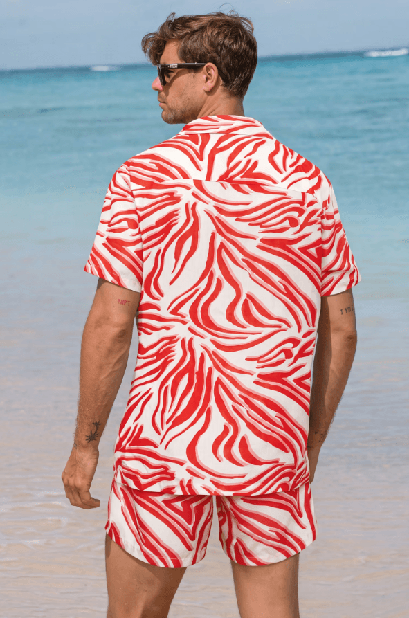 מכנס בגד ים Cupshe Abstract Board Shorts גברים