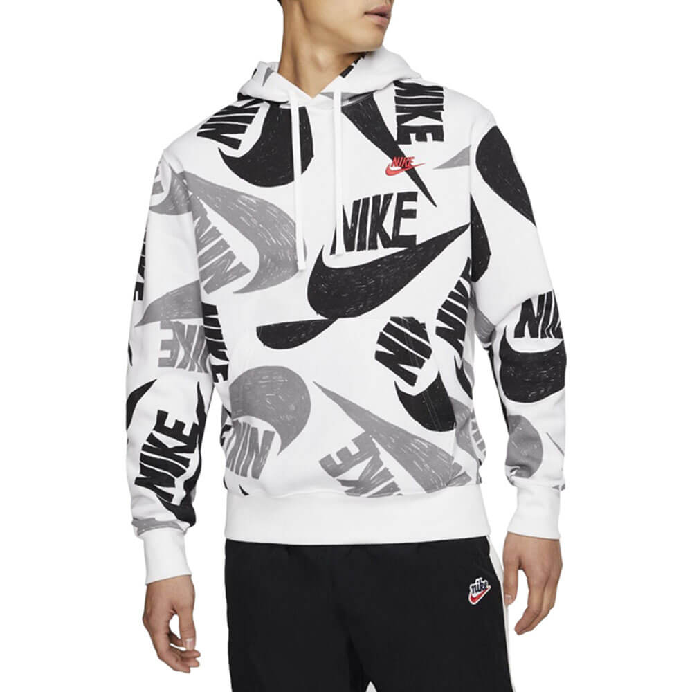 סווטשירט קפוצ'ון נייק NSW Club AOP Hoodie גברים