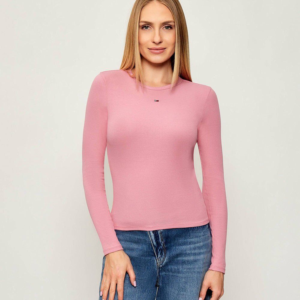 חולצת טישירט ארוכה טומי הילפיגר Slim Essential Rib Long נשים