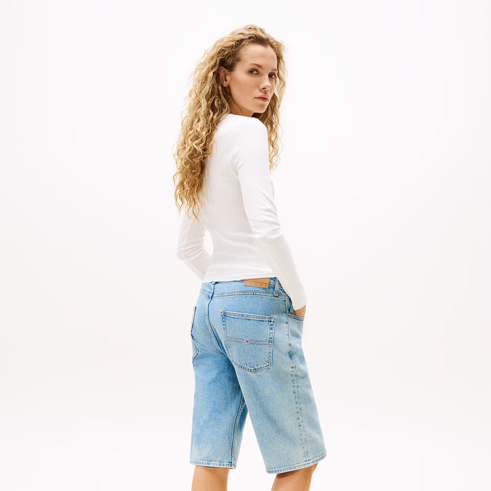 חולצת טישירט ארוכה טומי הילפיגר Slim Essential Rib Long נשים
