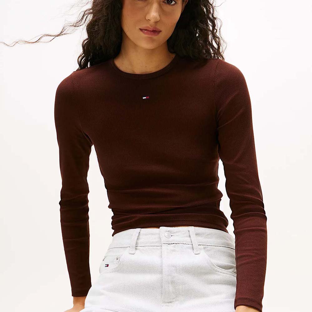 חולצת טישירט ארוכה טומי הילפיגר Slim Essential Rib Long נשים