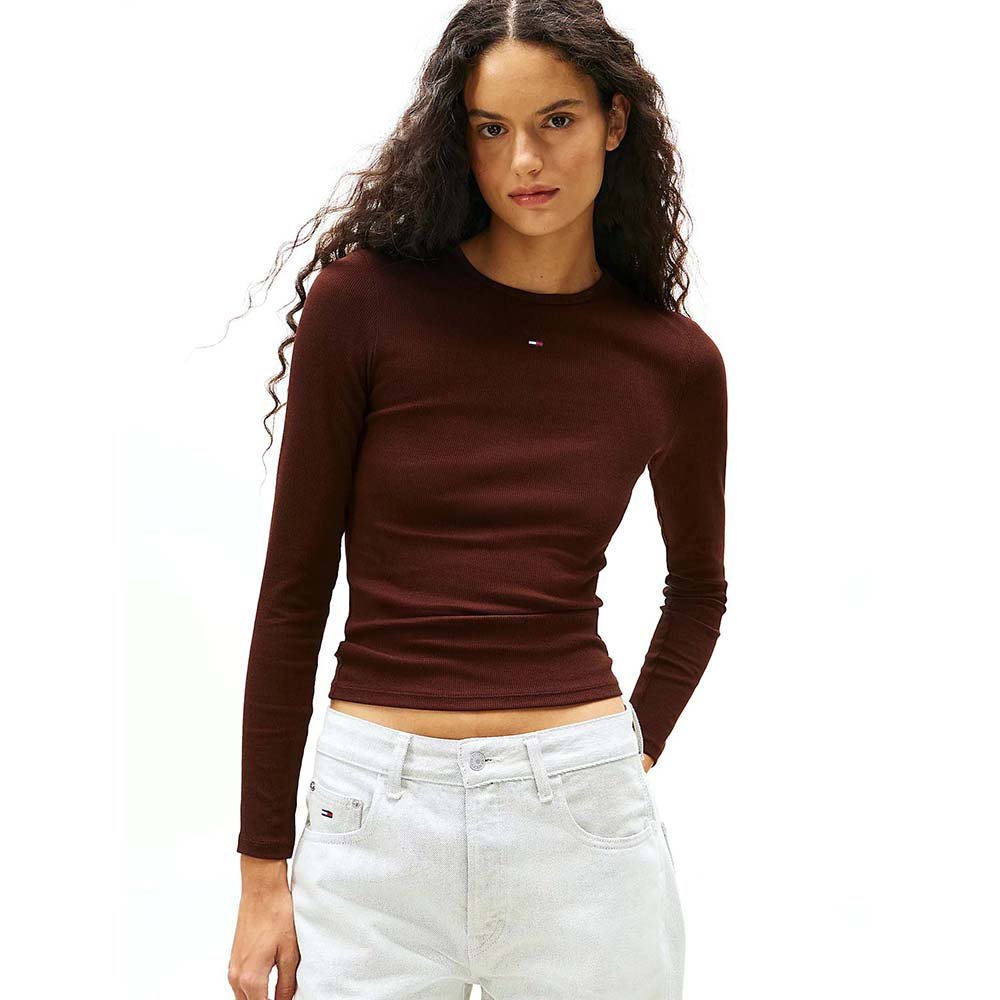 חולצת טישירט ארוכה טומי הילפיגר Slim Essential Rib Long נשים