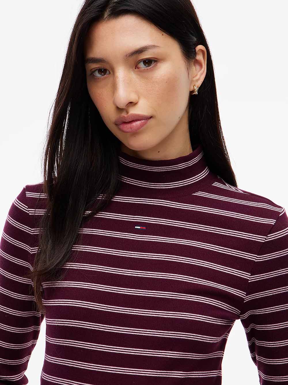 סווטשירט טומי הילפיגר Slim Mock Neck Long Sleeve נשים