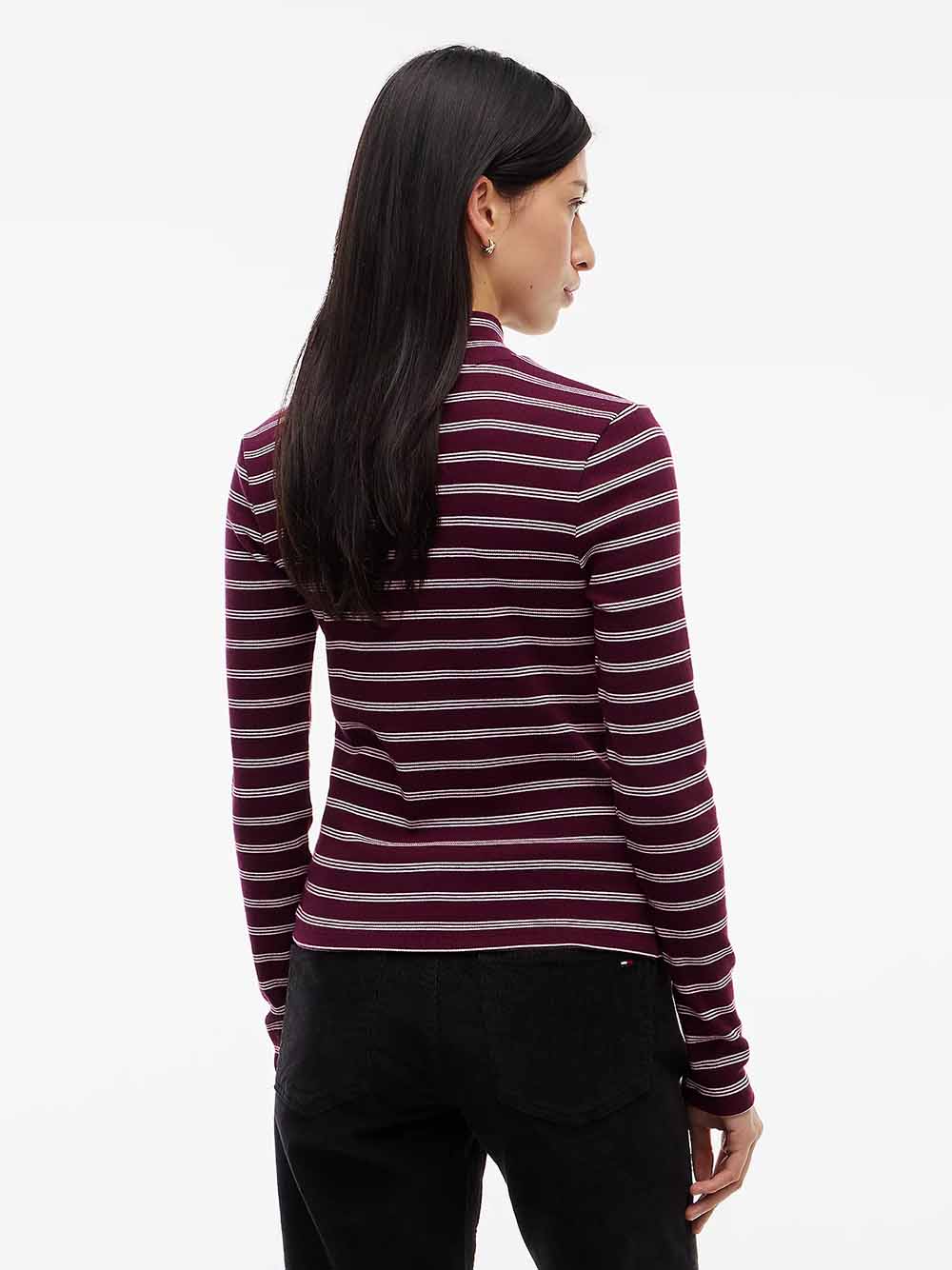 סווטשירט טומי הילפיגר Slim Mock Neck Long Sleeve נשים