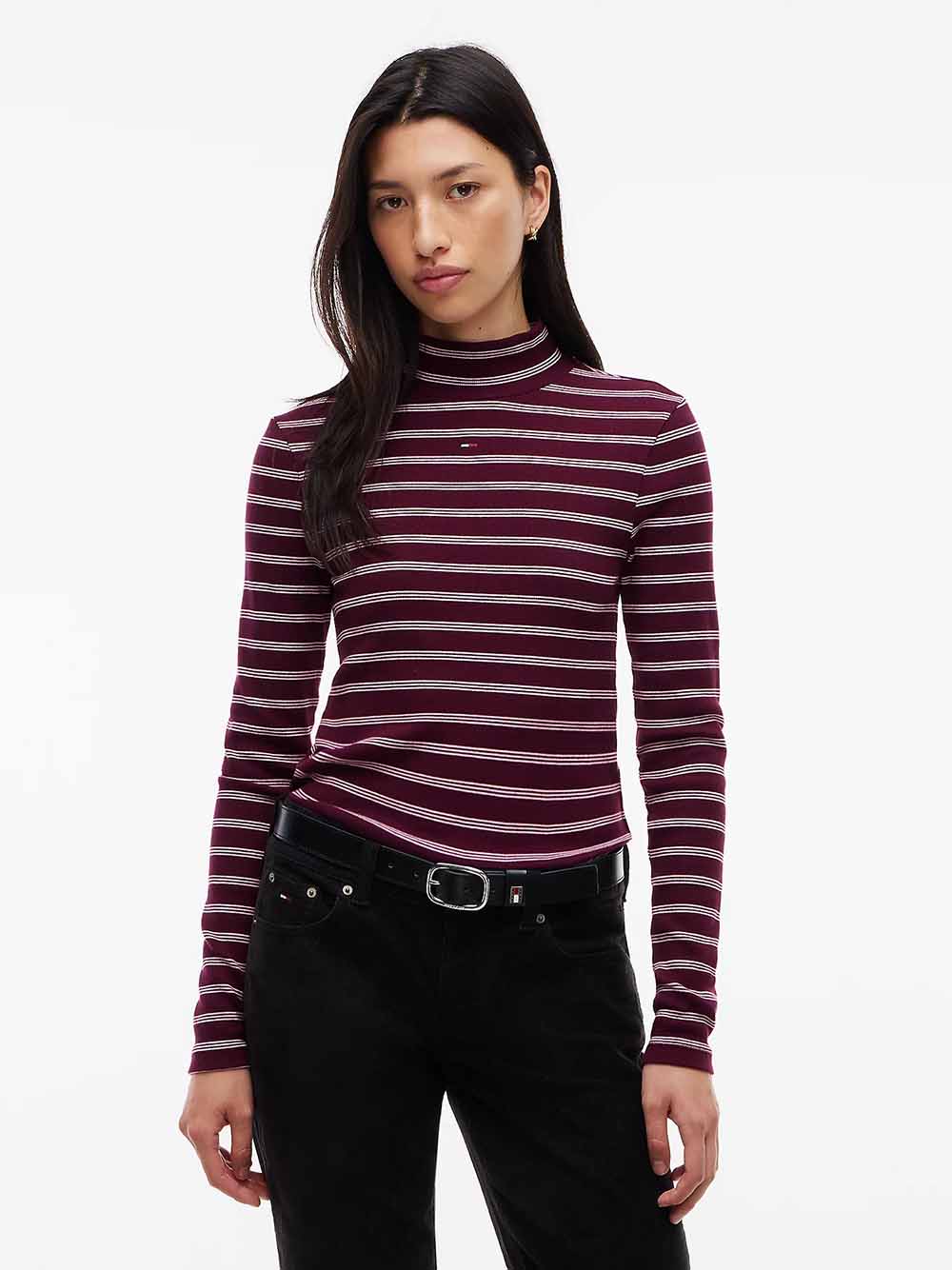 סווטשירט טומי הילפיגר Slim Mock Neck Long Sleeve נשים