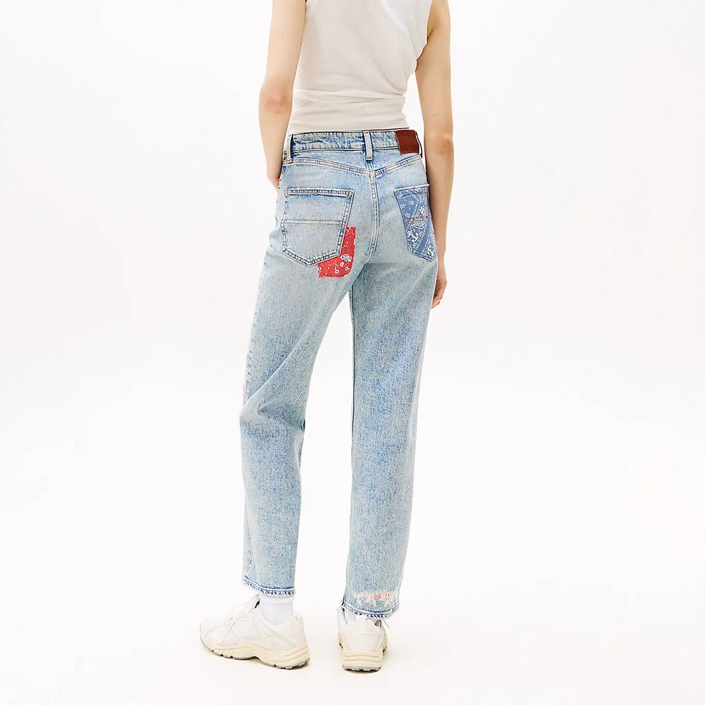 ג'ינס טומי הילפיגר Patchwork High Rise Slim Straight נשים