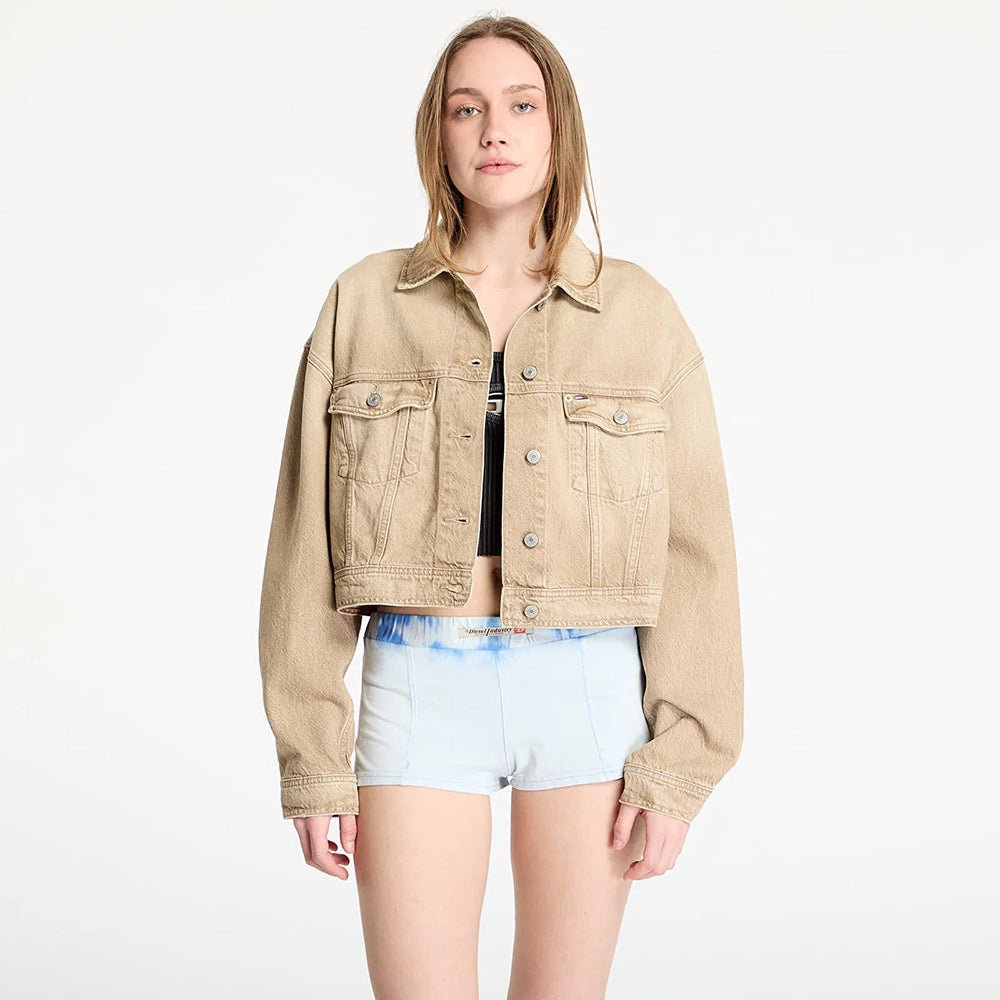ג'קט טומי הילפיגר Oversized Crop Trucker נשים