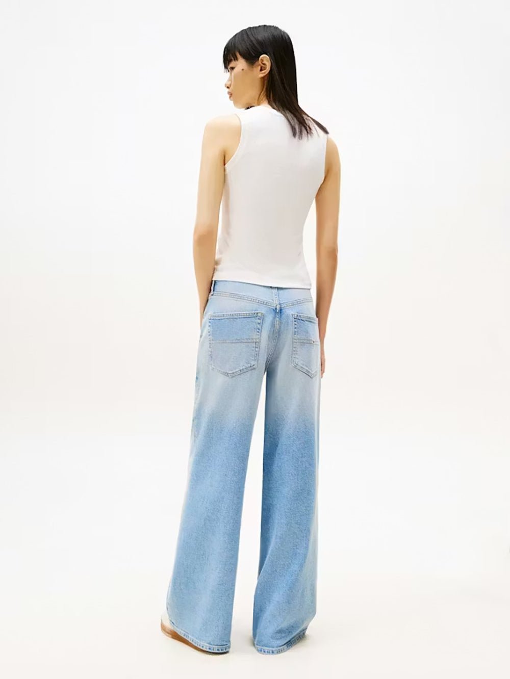 גופיה טומי הילפיגר Ribbed Flag Embroidery Slim נשים