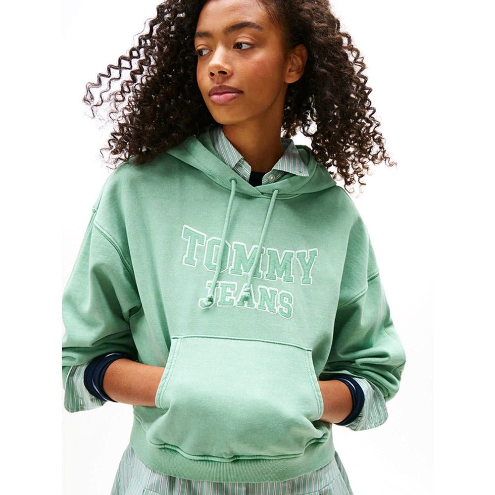 קפוצ'ון טומי הילפיגר Varsity Appliqué Logo Boxy נשים