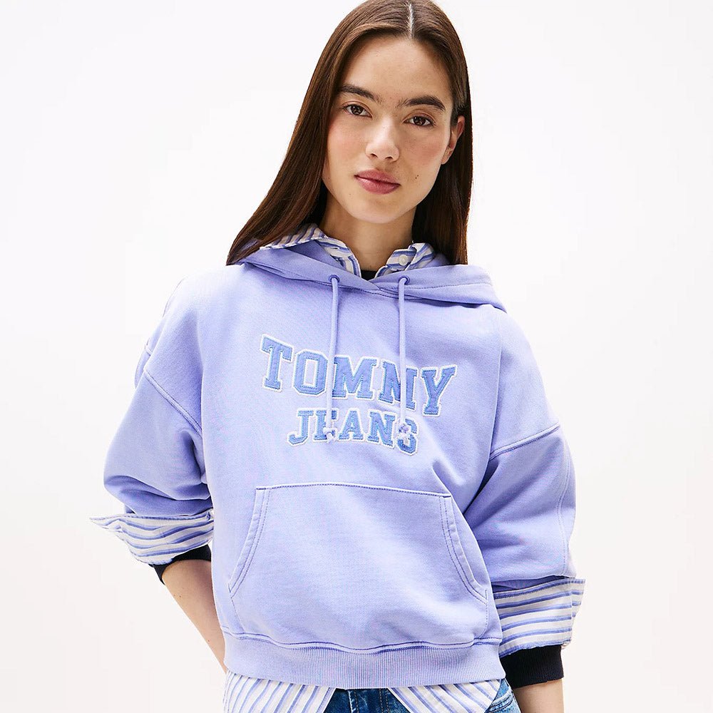 קפוצ'ון טומי הילפיגר Varsity Appliqué Logo Boxy נשים