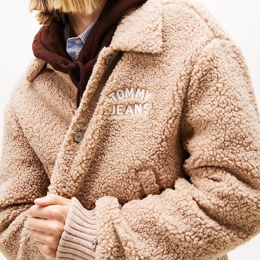 ג'קט טומי הילפיגר Varsity Teddy Back Logo Bomber נשים