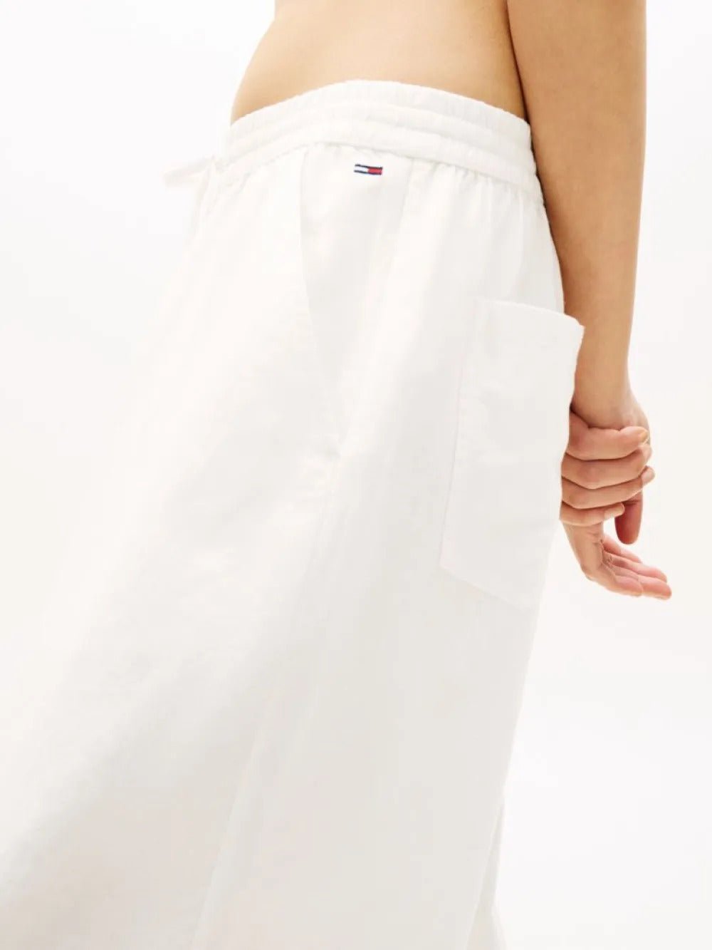 מכנס ארוך טומי הילפיגר Loose Linen Blend Drawstring Trousers נשים