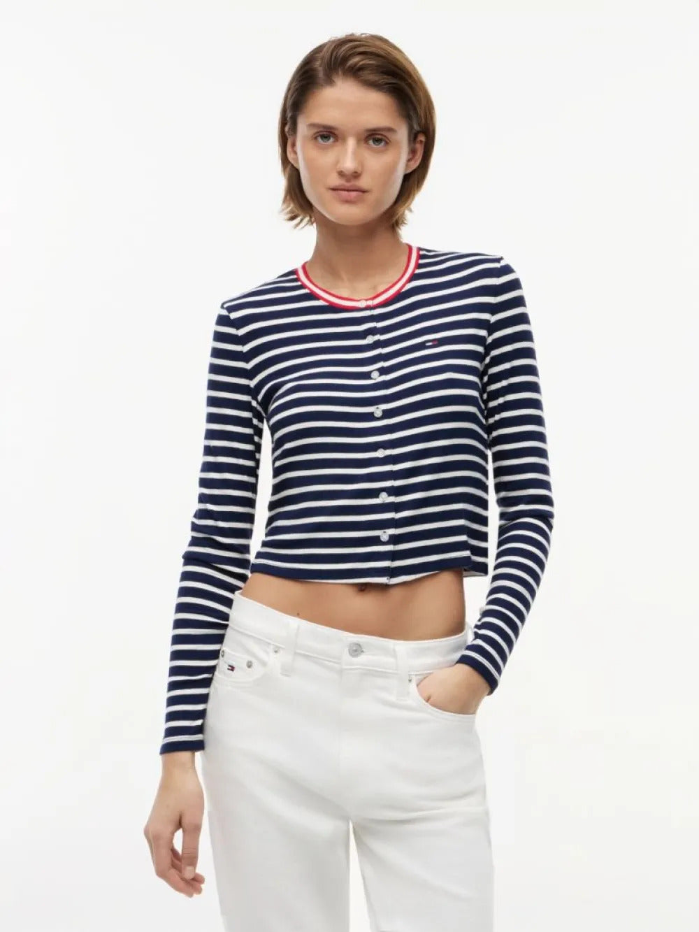 חולצת טישירט ארוכה טומי הילפיגר Slim Jersey Cardigan נשים