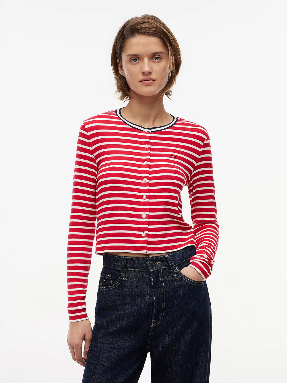 חולצת טישירט ארוכה טומי הילפיגר Slim Jersey Cardigan נשים