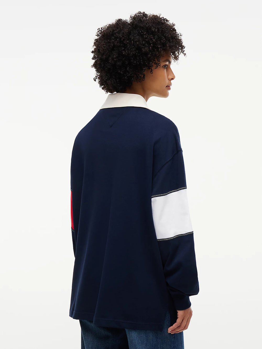 סווטשירט טומי הילפיגר Tommy Flag Jersey Oversized Rugby נשים
