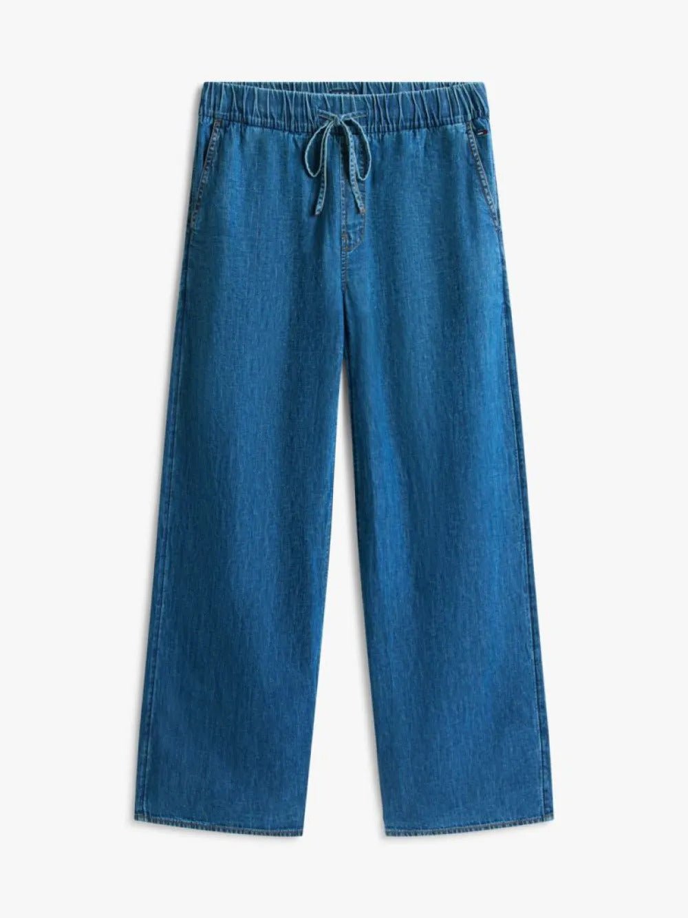 ג'ינס טומי הילפיגר Chambray Denim Loose Drawstring Trousers נשים