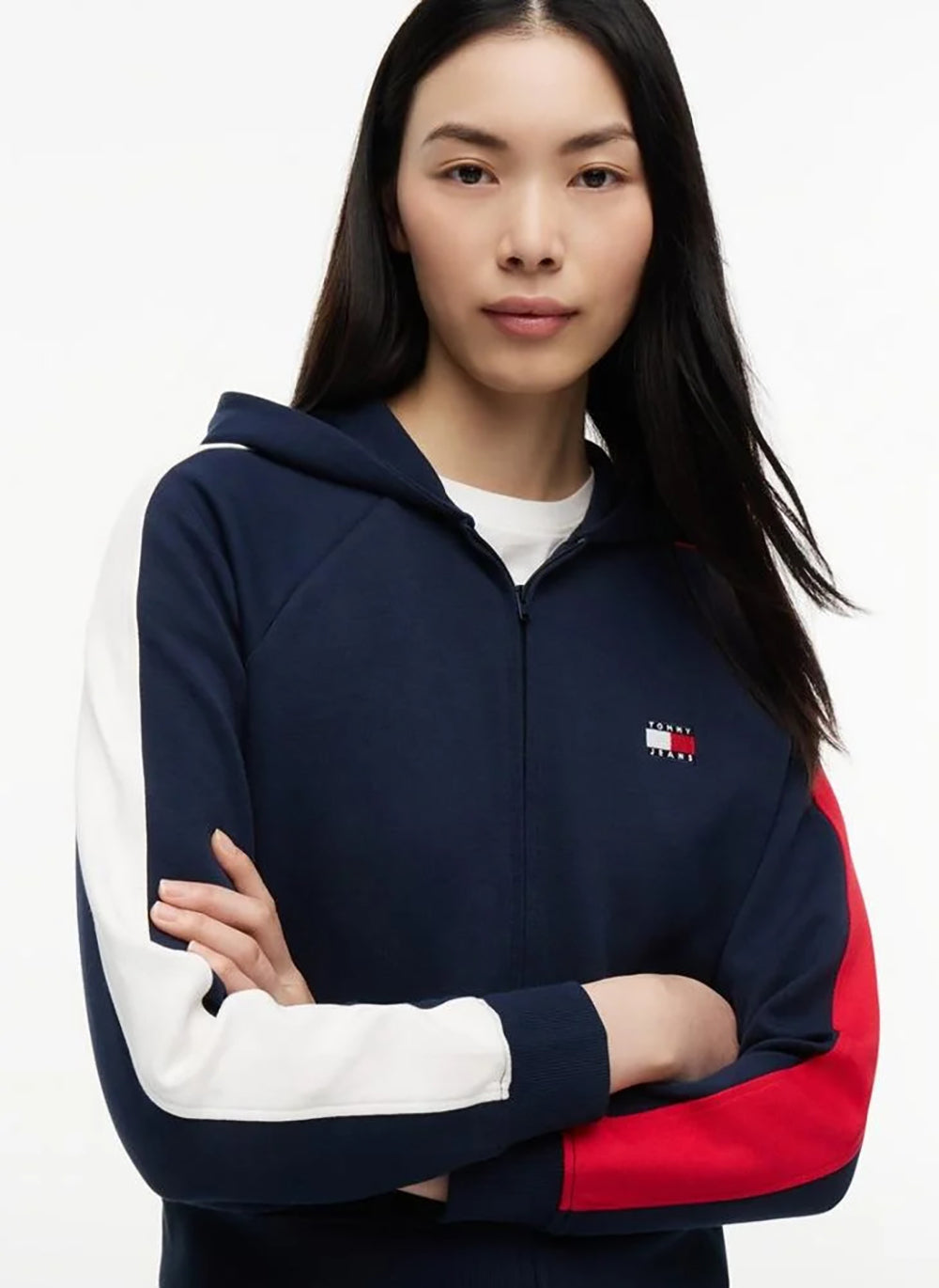 קפוצ'ון טומי הילפיגר Badge Zip-Thru Hoody נשים