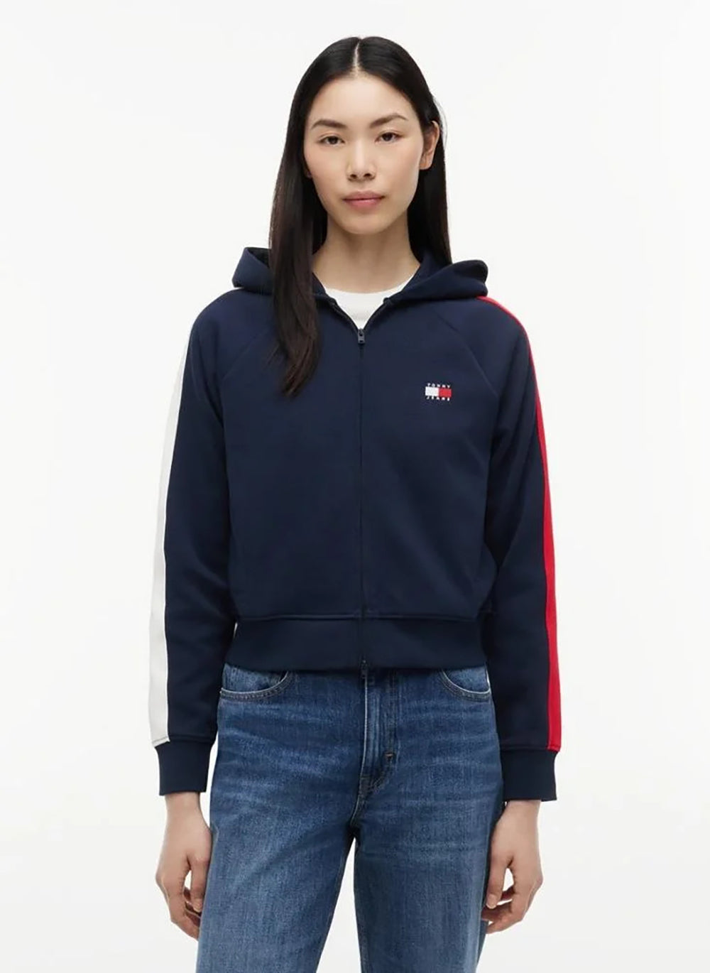 קפוצ'ון טומי הילפיגר Badge Zip-Thru Hoody נשים