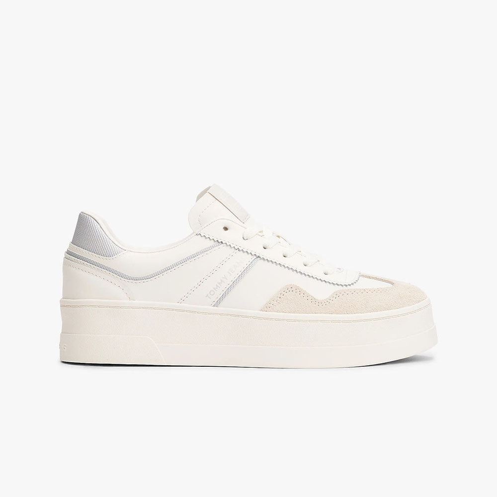 נעלי טומי הילפיגר The Greenwich Platform Trainers With Leather נשים