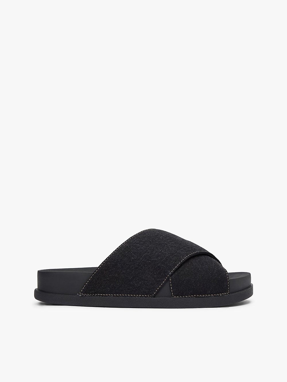 כפכפי טומי הילפיגר Denim Crossover Strap Lightweight Slides נשים