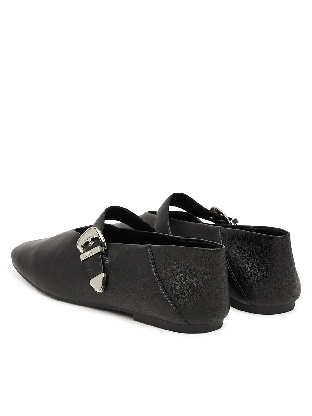 נעלי טומי הילפיגר Suede Buckle Square Toe Ballerinas נשים