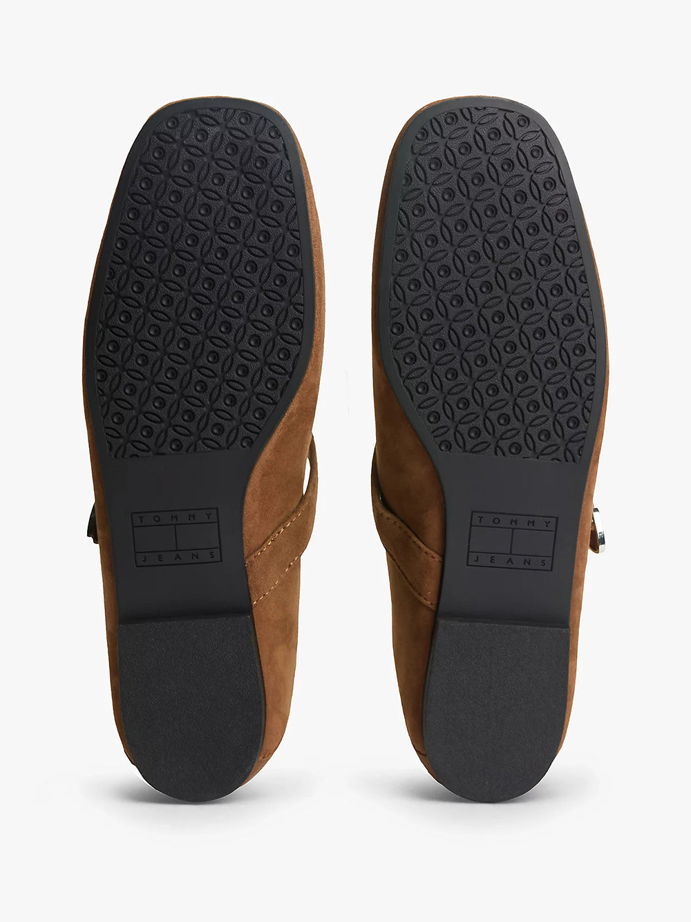 נעלי טומי הילפיגר Suede Buckle Square Toe Ballerinas נשים