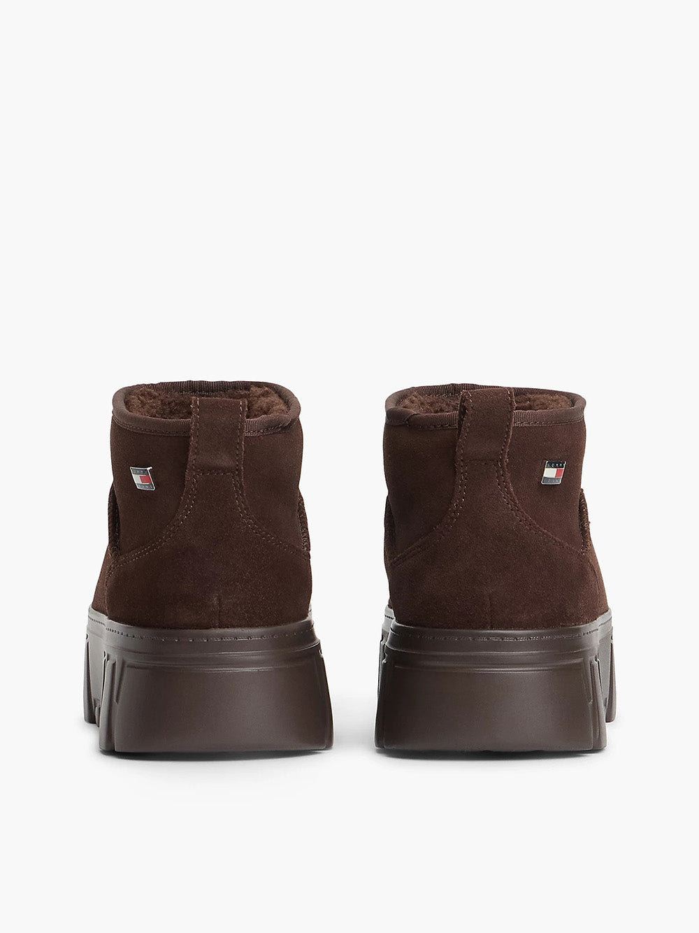 מגפי טומי הילפיגר Suede Warm Lined Platform Ankle נשים