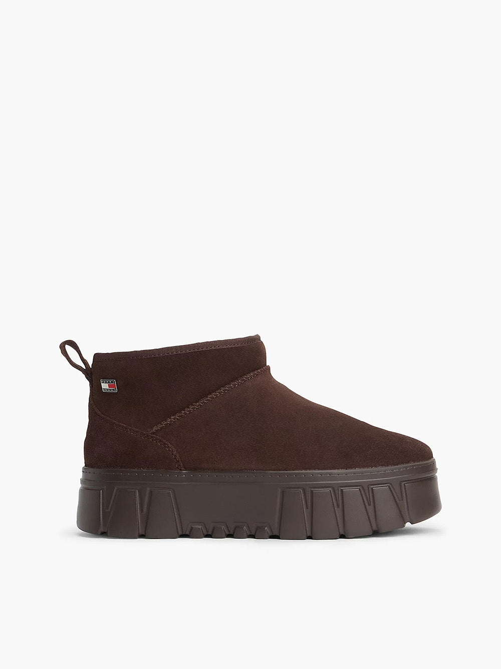 מגפי טומי הילפיגר Suede Warm Lined Platform Ankle נשים
