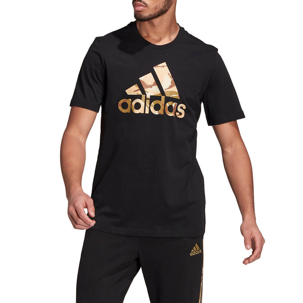 חולצת טישרט אדידס קצרה Essentials Camouflage Print גברים