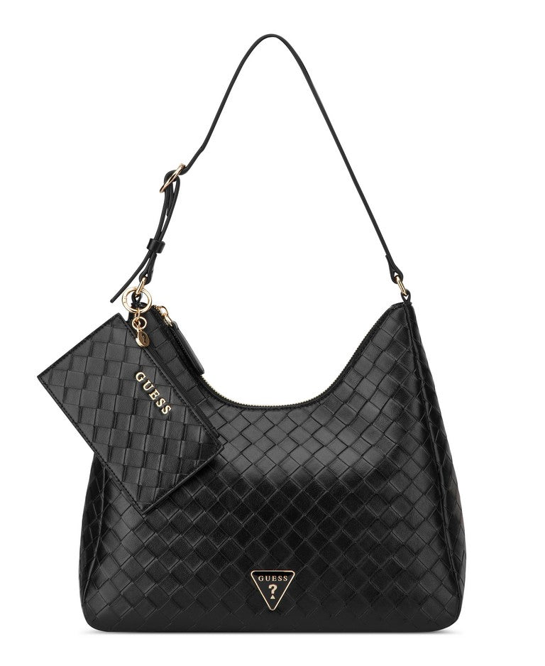 תיק Guess Wells Shoulder Satchel נשים - gus-FA258609-BLA-One-Size