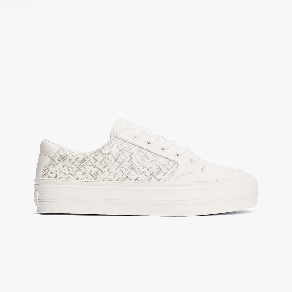 נעלי טומי הילפיגר TH Monogram Leather Flatform נשים