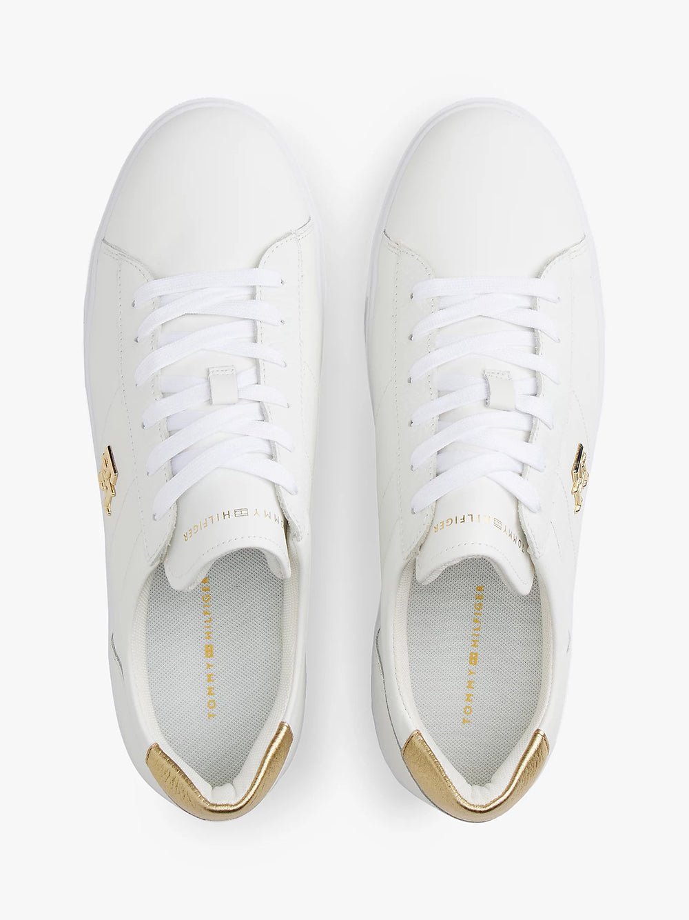 נעלי טומי הילפיגר Leather Platform Court Trainers נשים