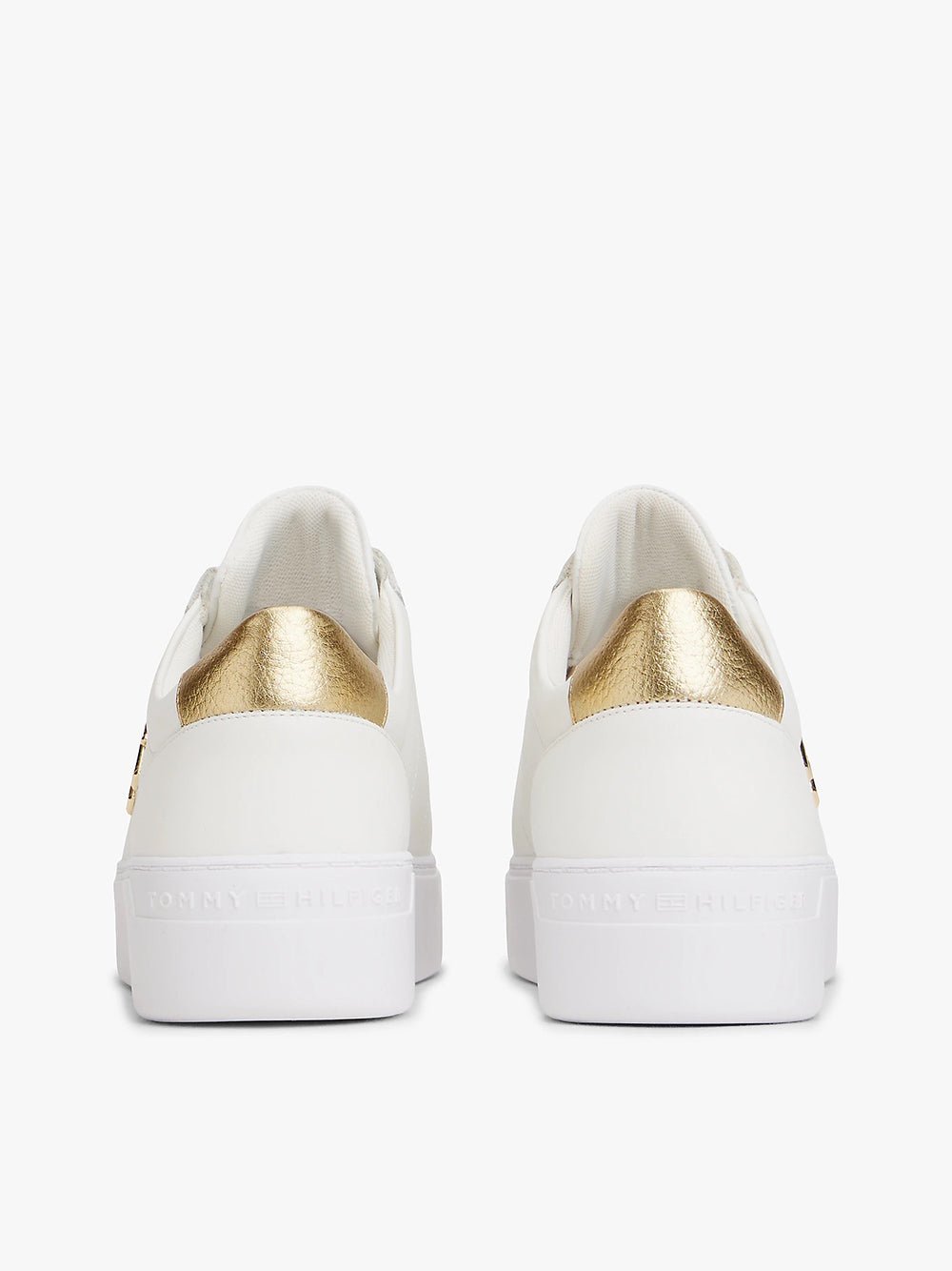 נעלי טומי הילפיגר Leather Platform Court Trainers נשים