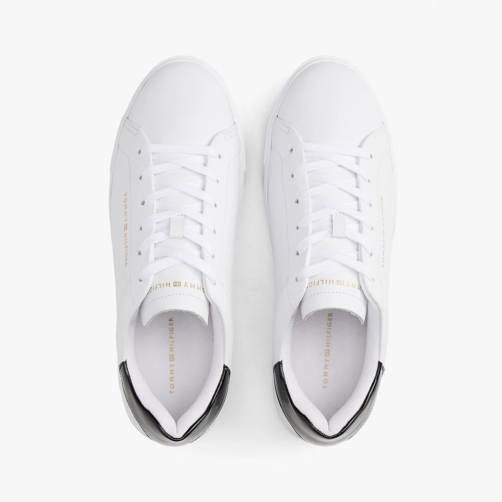 נעלי טומי הילפיגר Leather Contrast Heel Platform Trainers נשים