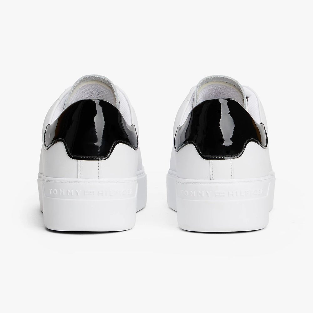 נעלי טומי הילפיגר Leather Contrast Heel Platform Trainers נשים