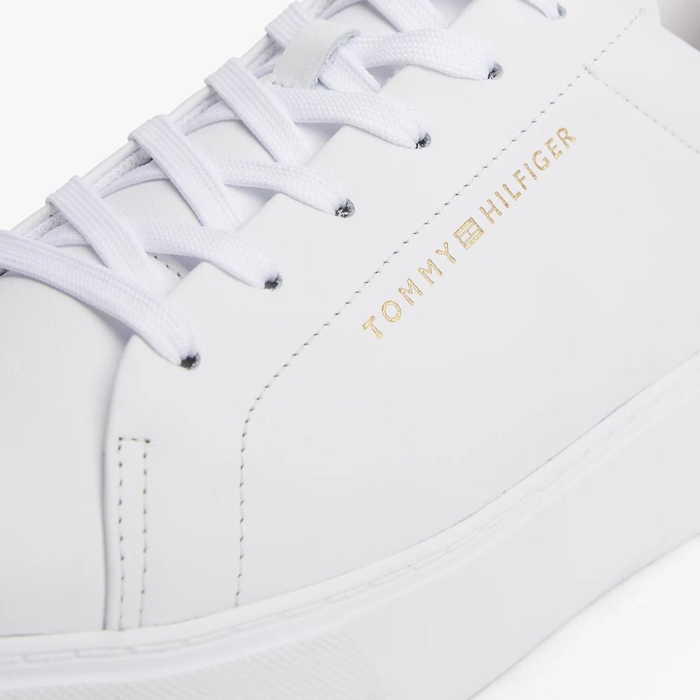 נעלי טומי הילפיגר Leather Contrast Heel Platform Trainers נשים