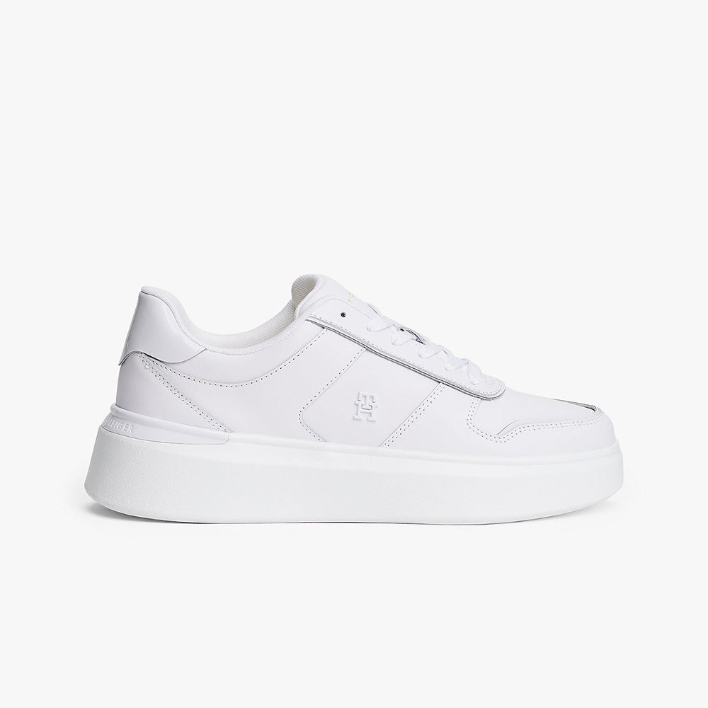 נעלי טומי הילפיגר Leather Patent Heel Platform Trainers נשים