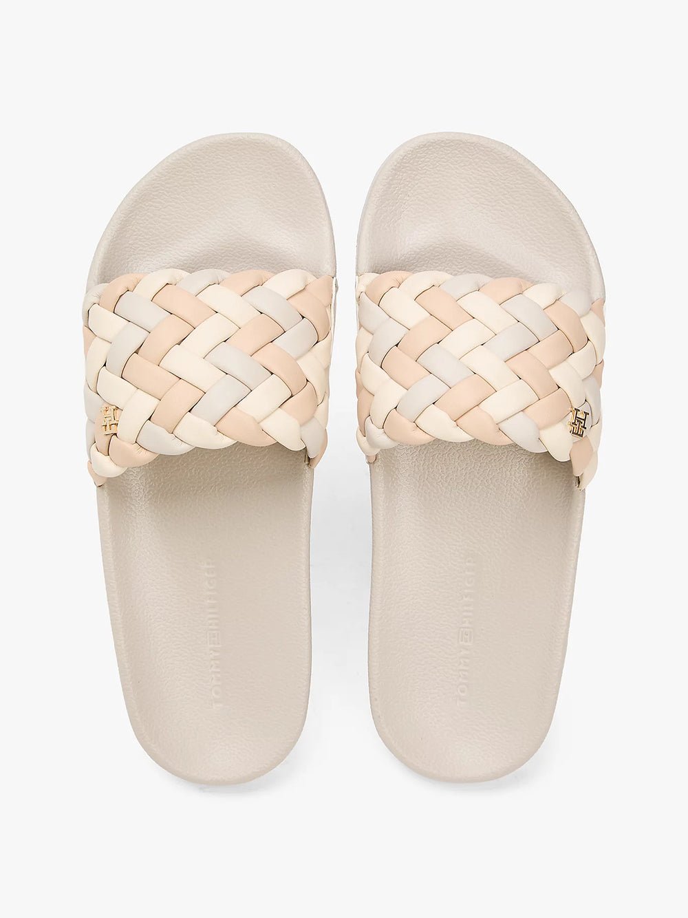 כפכפי טומי הילפיגר Monogram Braided Strap Pool Slides נשים