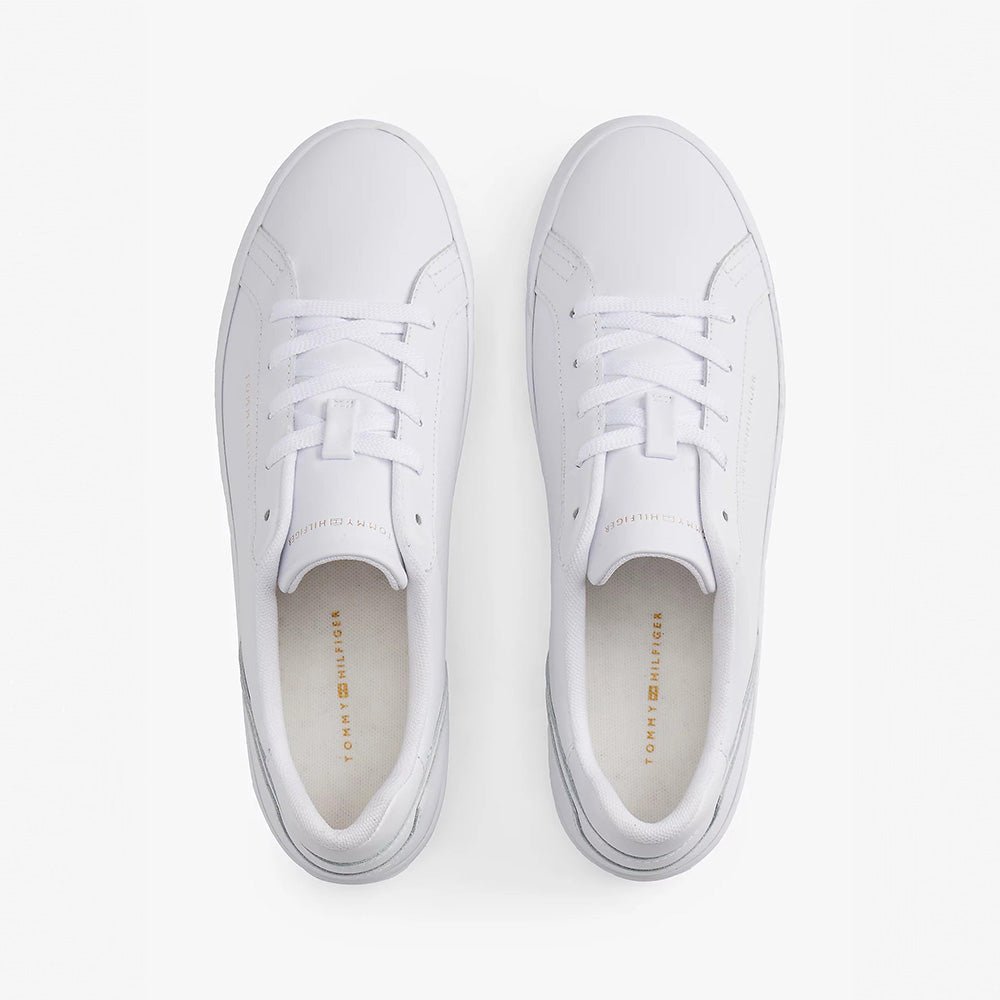 נעלי טומי הילפיגר Leather Platform Trainers נשים