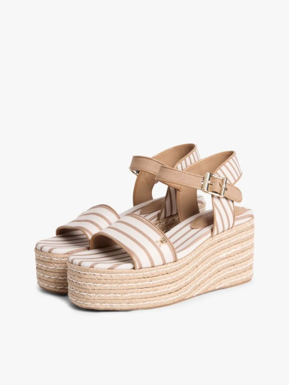 סנדלי טומי הילפיגר Breton Stripe Platform Wedge Espadrilles נשים