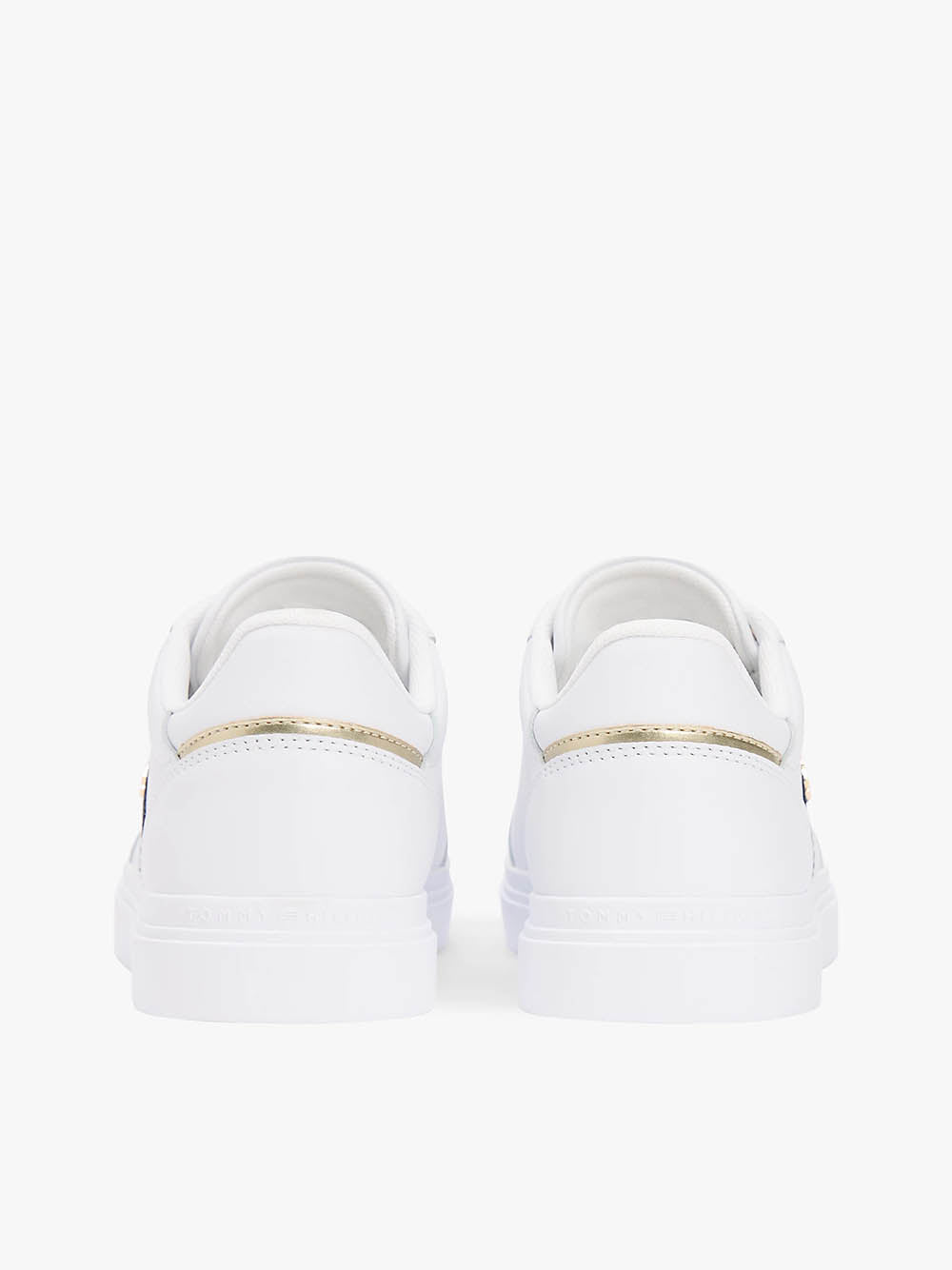 נעלי טומי הילפיגר Leather Webbing Strap Cupsole Trainers נשים