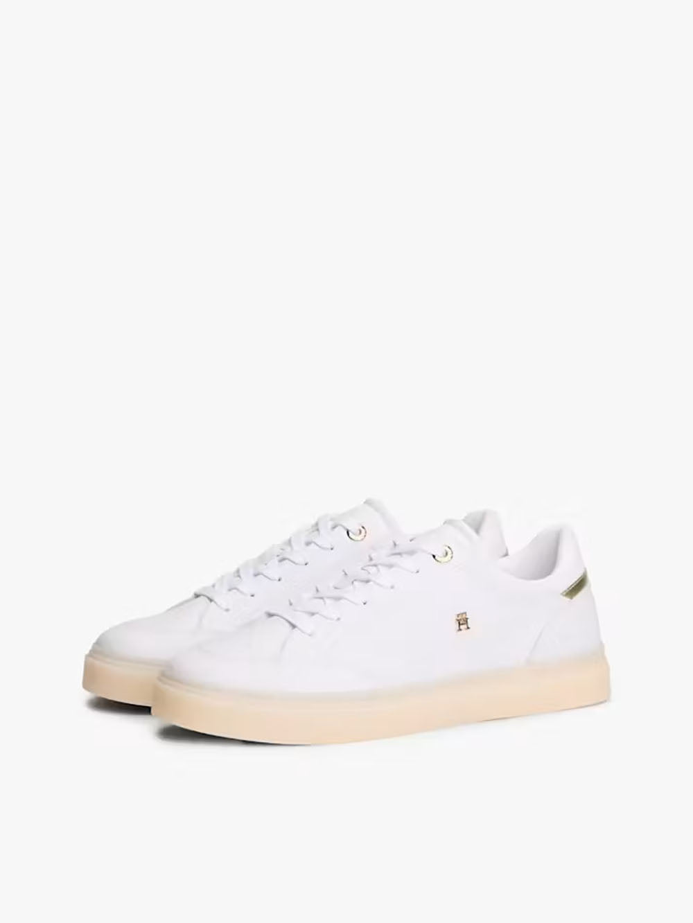 נעלי טומי הילפיגר Monogram Leather Trainers נשים