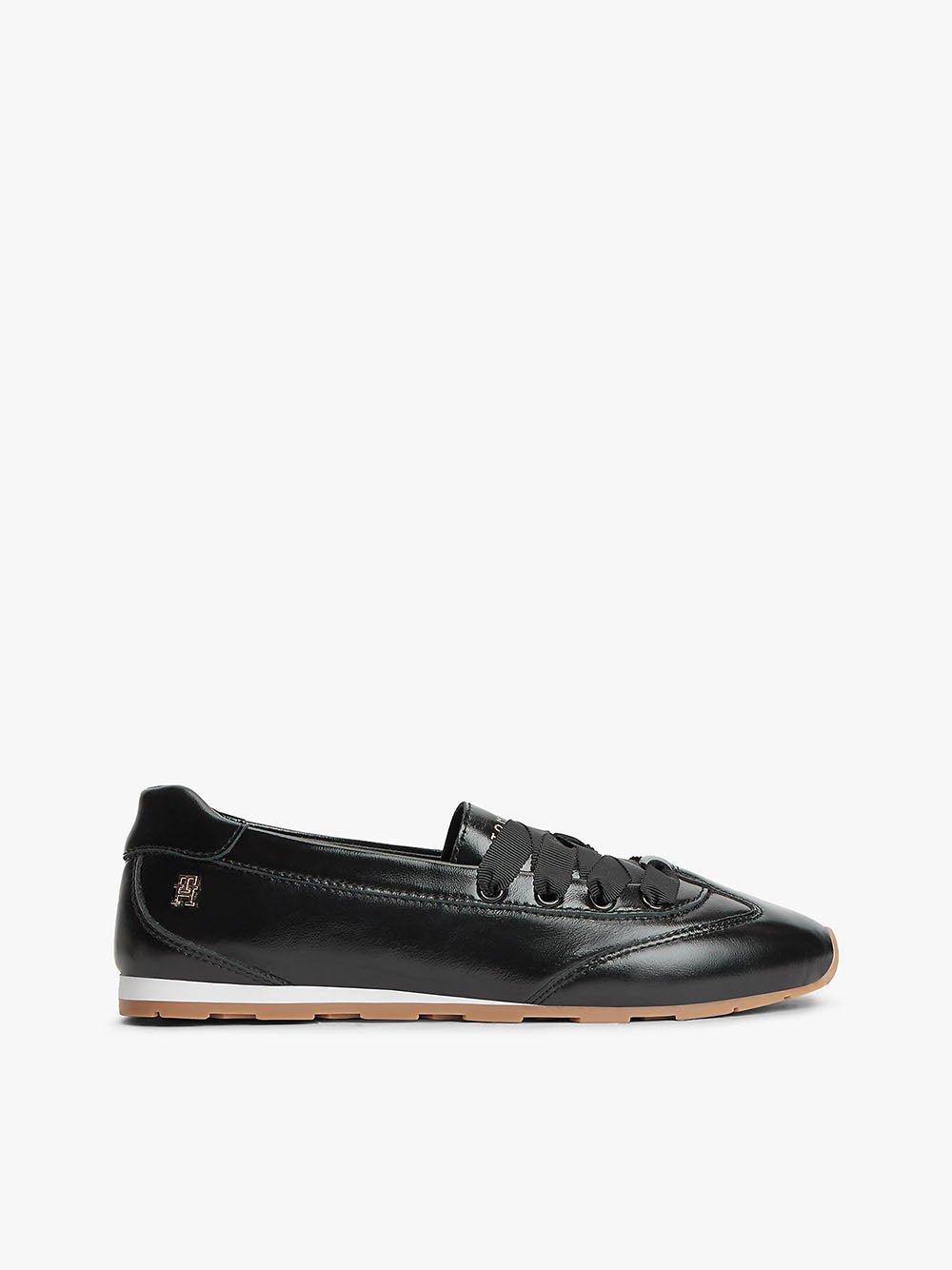 נעלי טומי הילפיגר Monogram Leather Ballet Trainers נשים