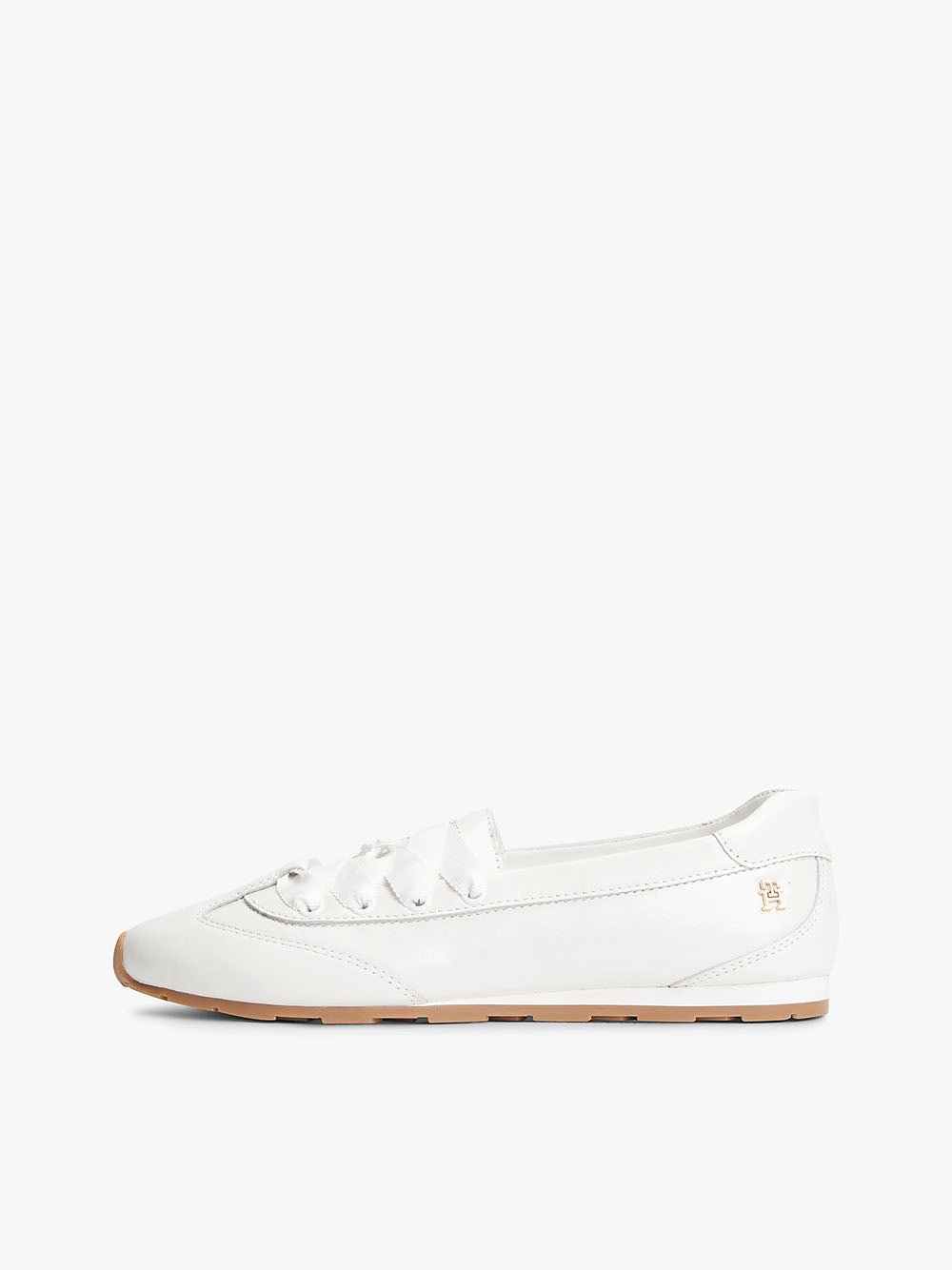 נעלי טומי הילפיגר Monogram Leather Ballet Trainers נשים