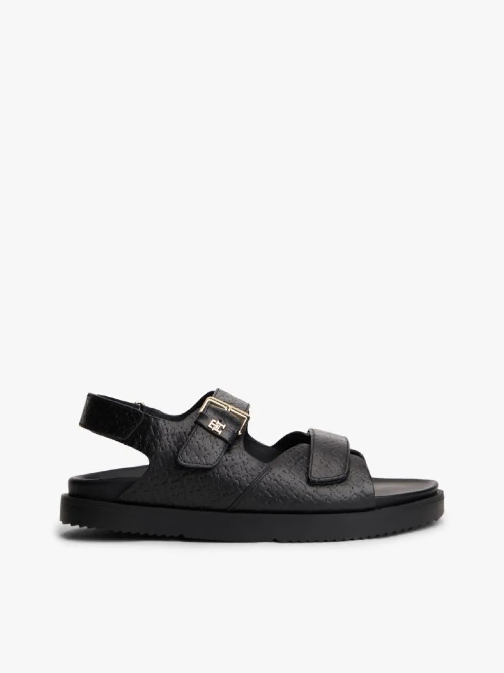 סנדלי טומי הילפיגר Leather TH Monogram Buckle Cleat נשים